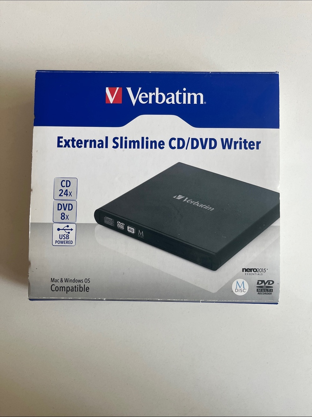 Verbatim External Slimline CD/DVD Writer
